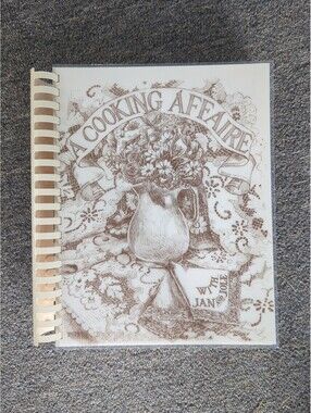 A Cooking Affaire with Jan And Jole Cookbook Recipe Book Vintage 1985